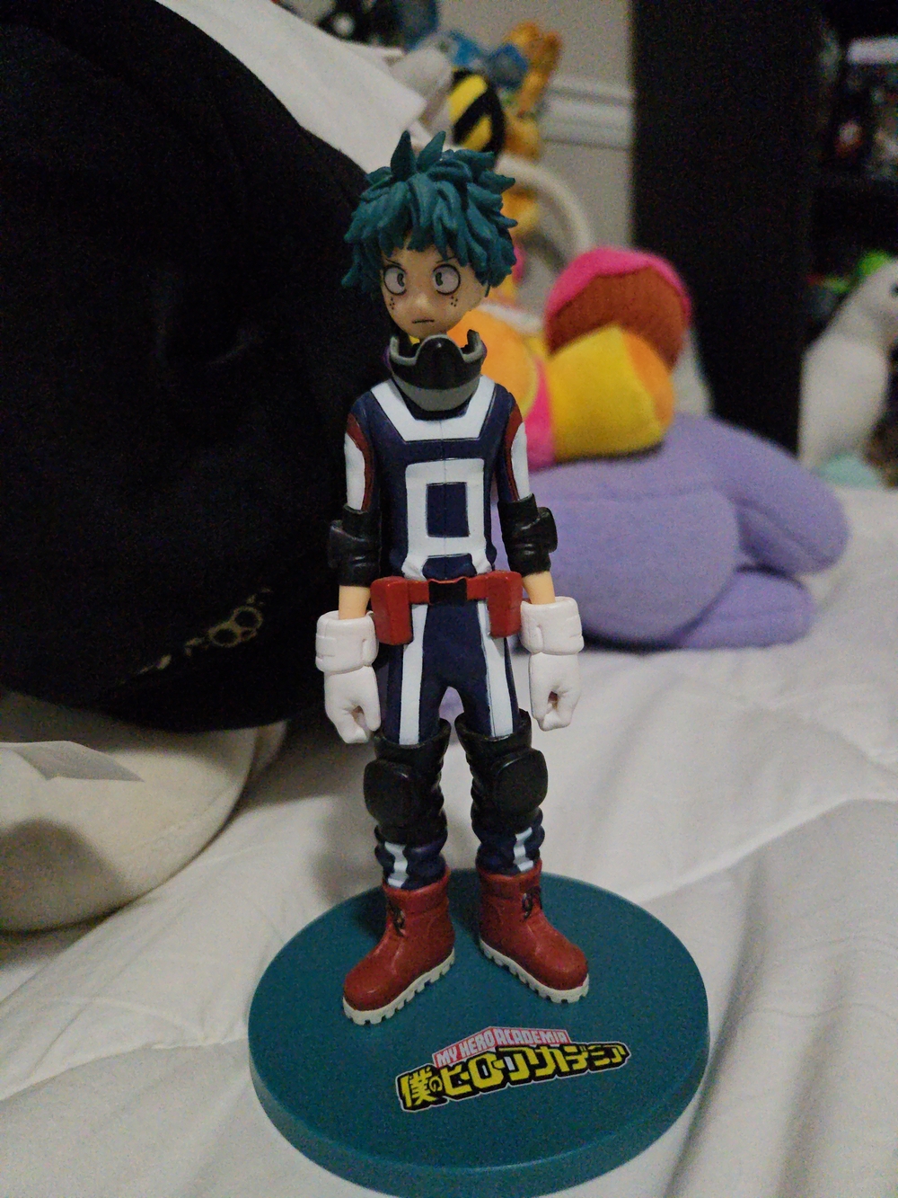 My Hero Academia Deku Action Figure - Teal Hair, Navy & Red Costume